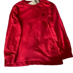 Polo - Ralph Lauren Boys Long Sleeve Shirt. Red. Size 5. New with Tags.